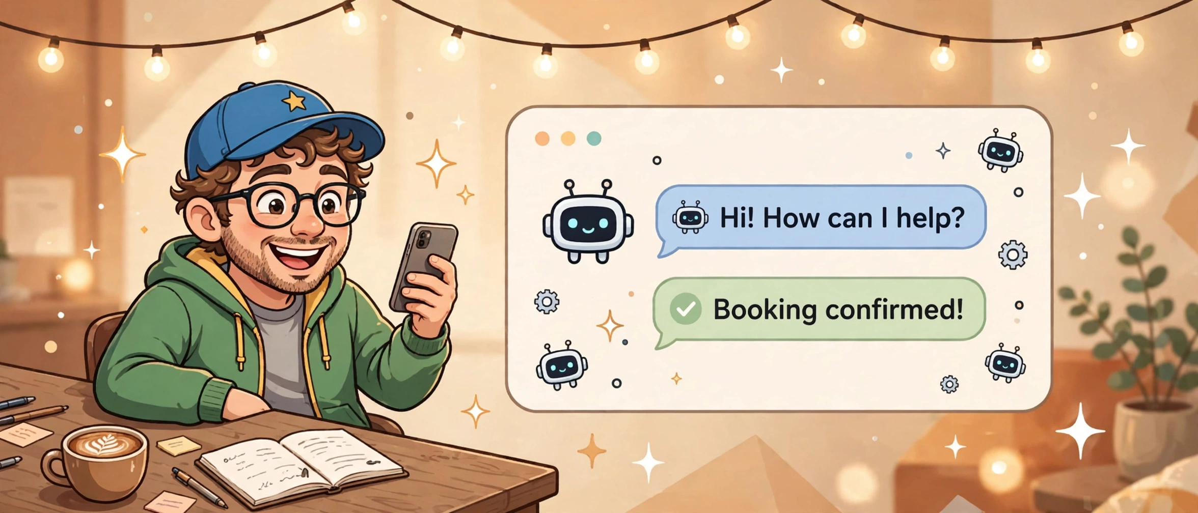 Rones Bytes mascot as smart assistant