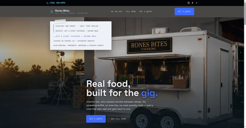 Rones Bites homepage